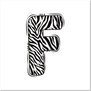 Zebra Letter F Posters and Art